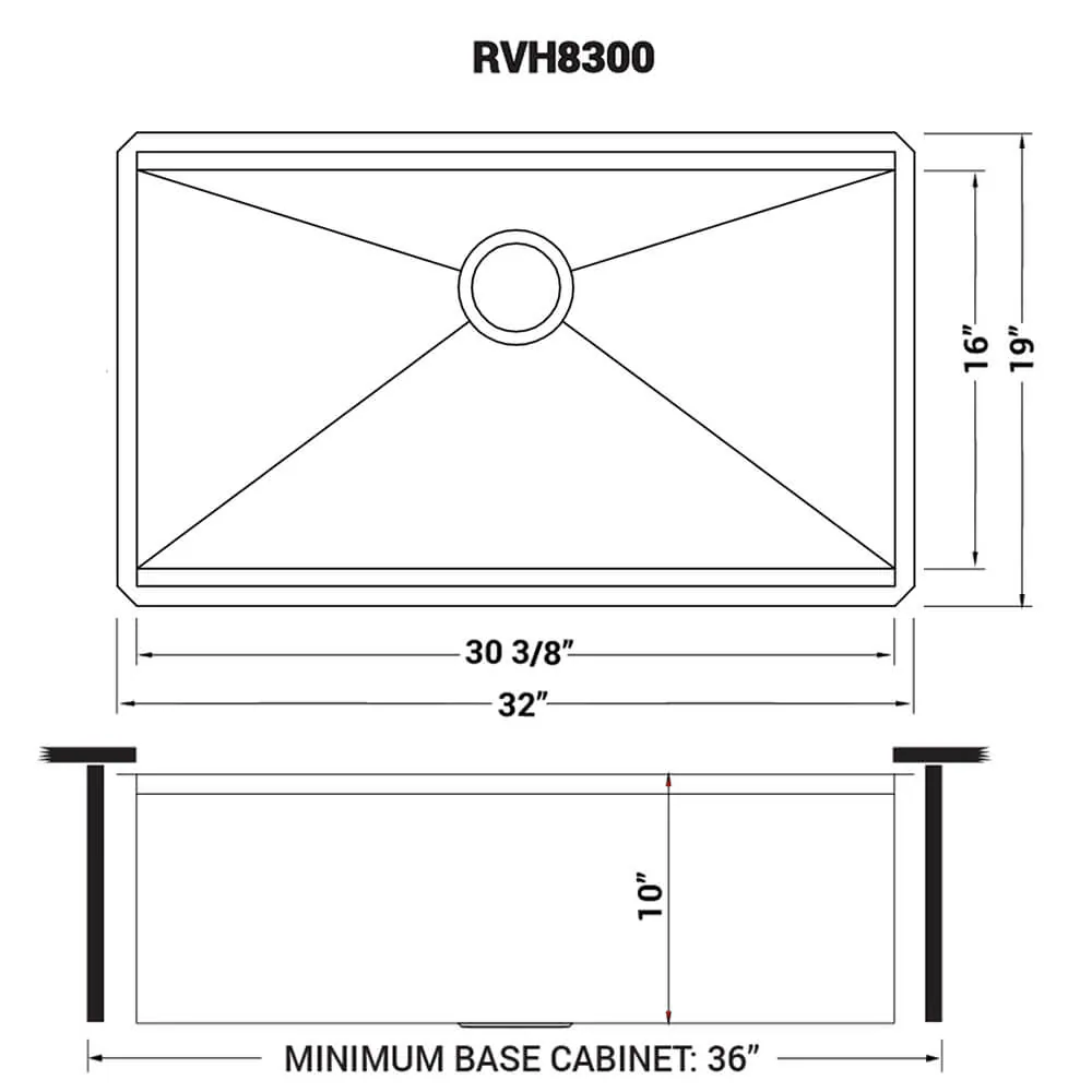 Dimension drawing for RVH8300