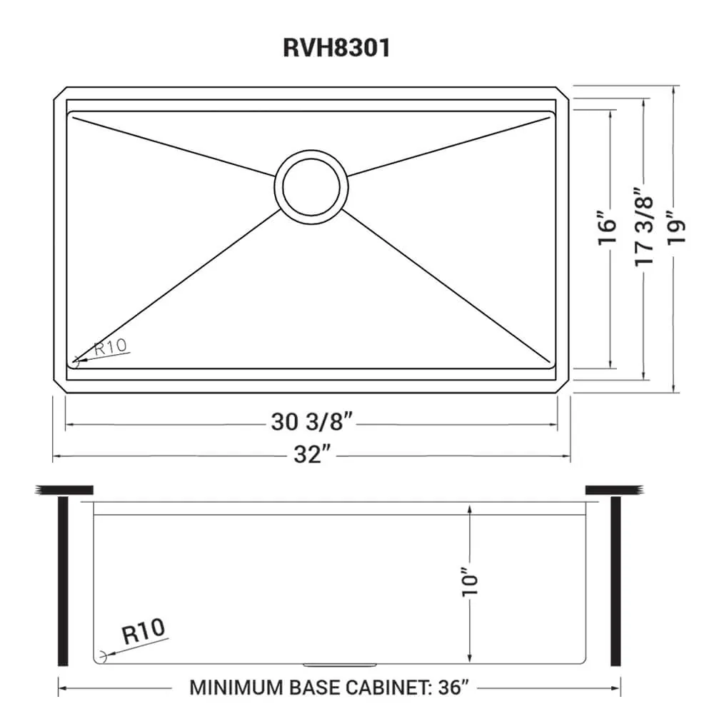 Dimension drawing for RVH8301