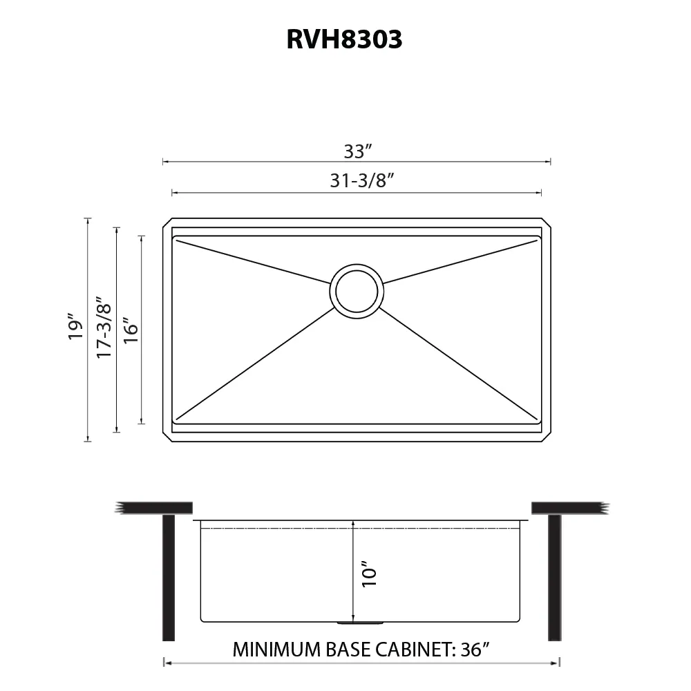 Dimension drawing for RVH8303