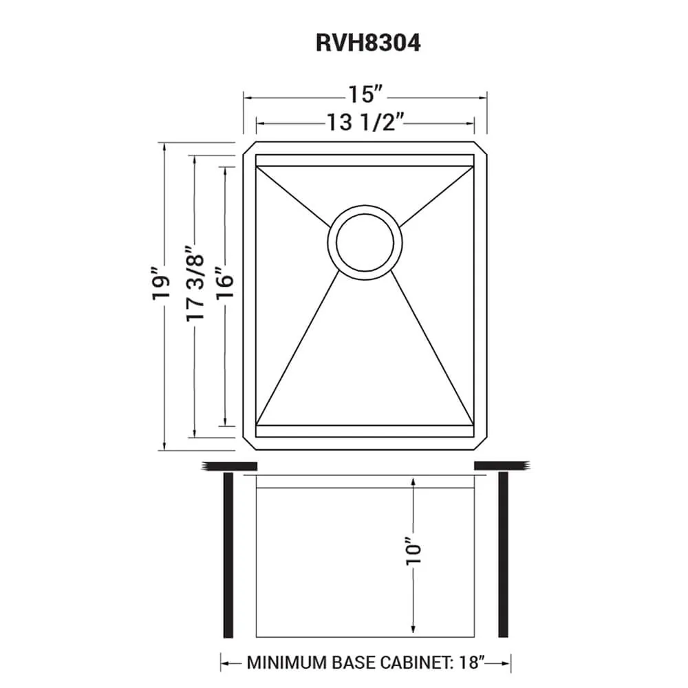 Dimension drawing for RVH8304