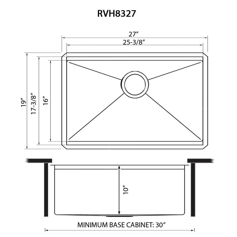 Dimension drawing for RVH8327