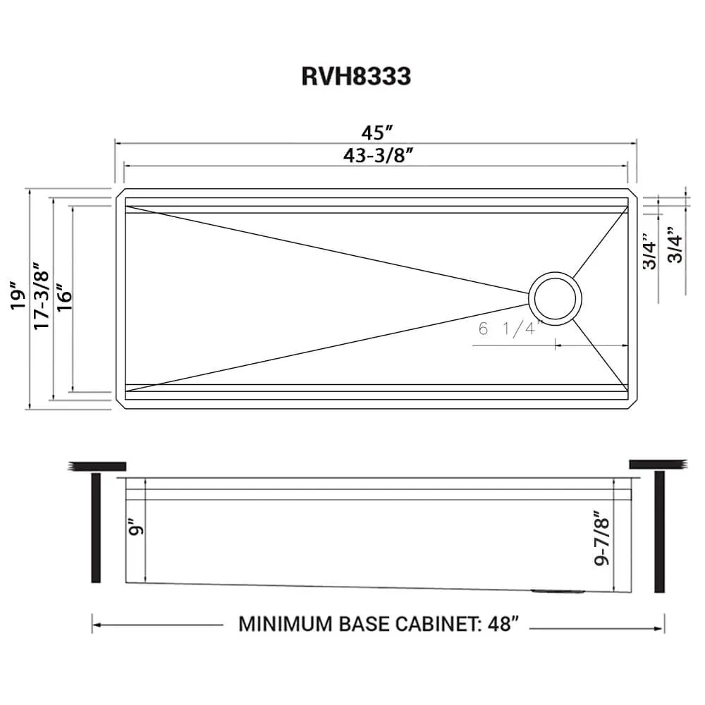 Dimension drawing for RVH8333