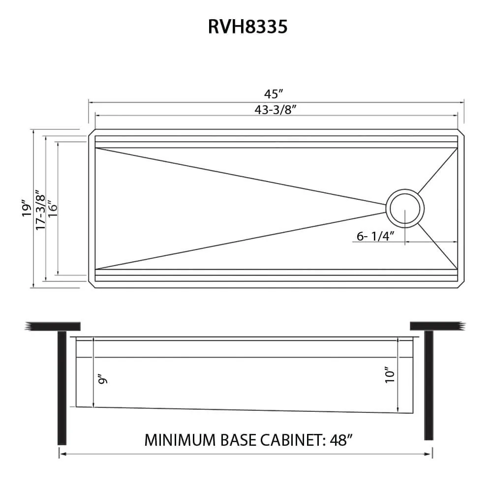 Dimension drawing for RVH8335