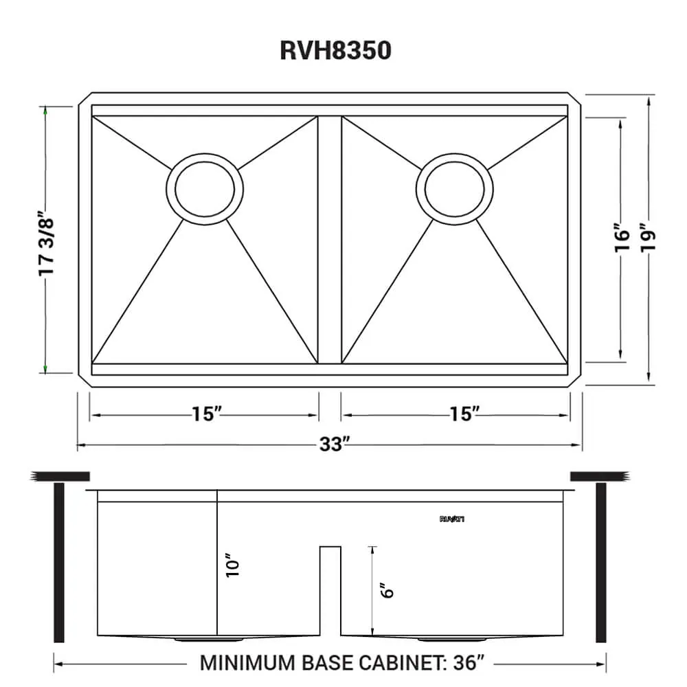 Dimension drawing for RVH8350