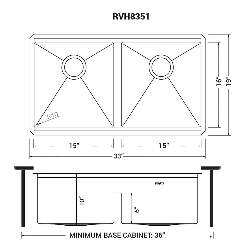 Dimension drawing for RVH8351