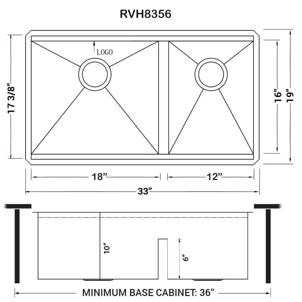 Dimension drawing for RVH8356
