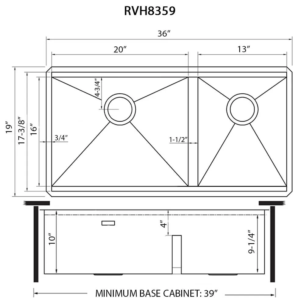 Dimension drawing for RVH8359
