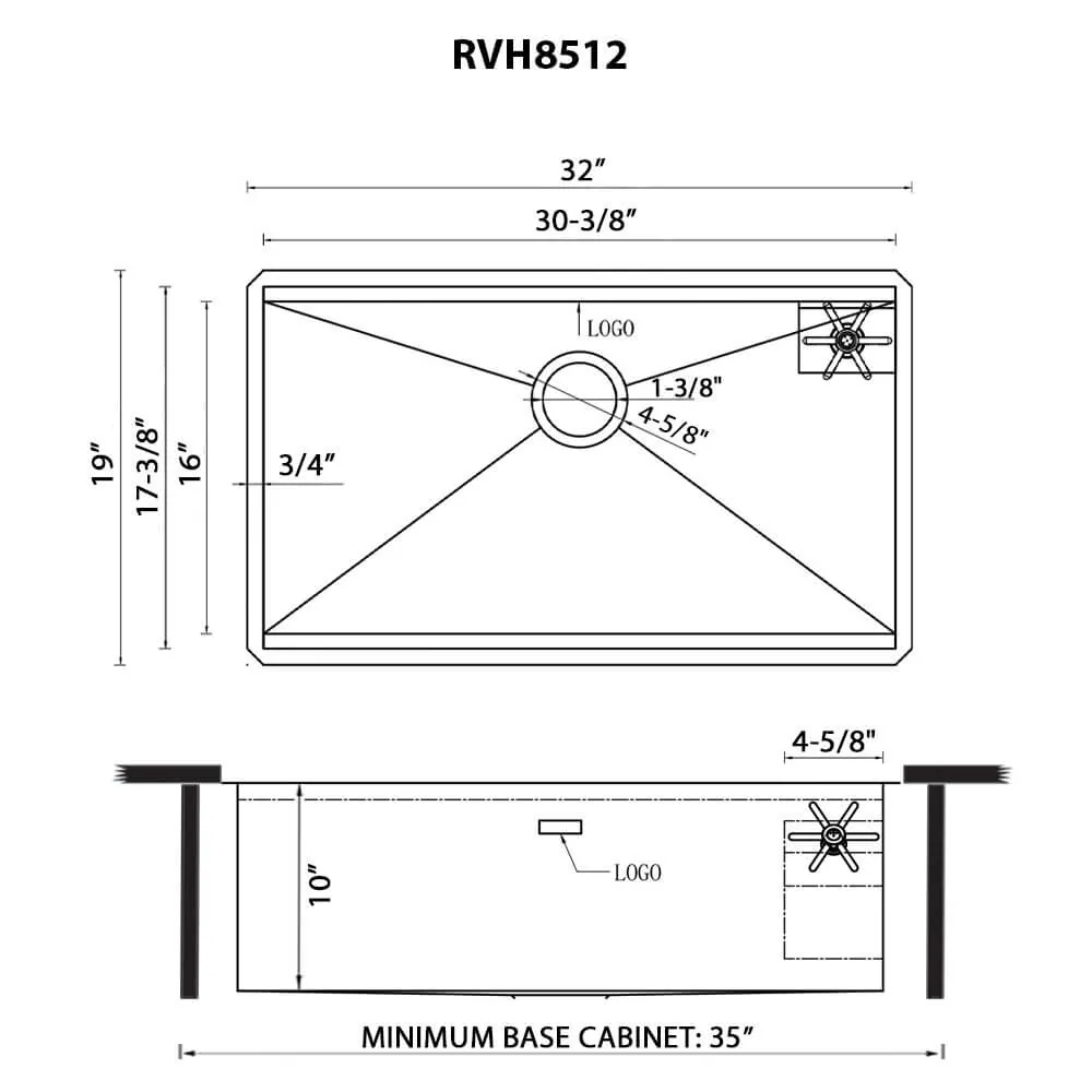 Dimension drawing for RVH8512