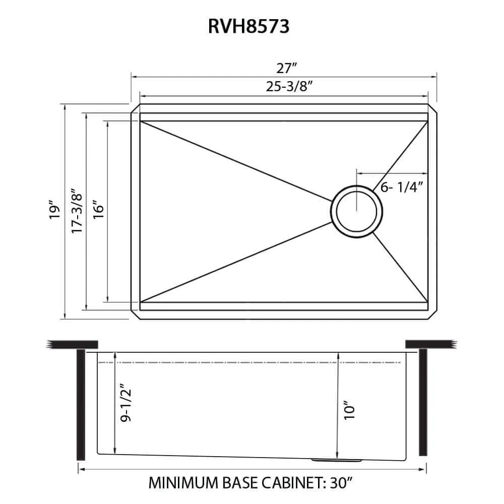 Dimension drawing for RVH8573