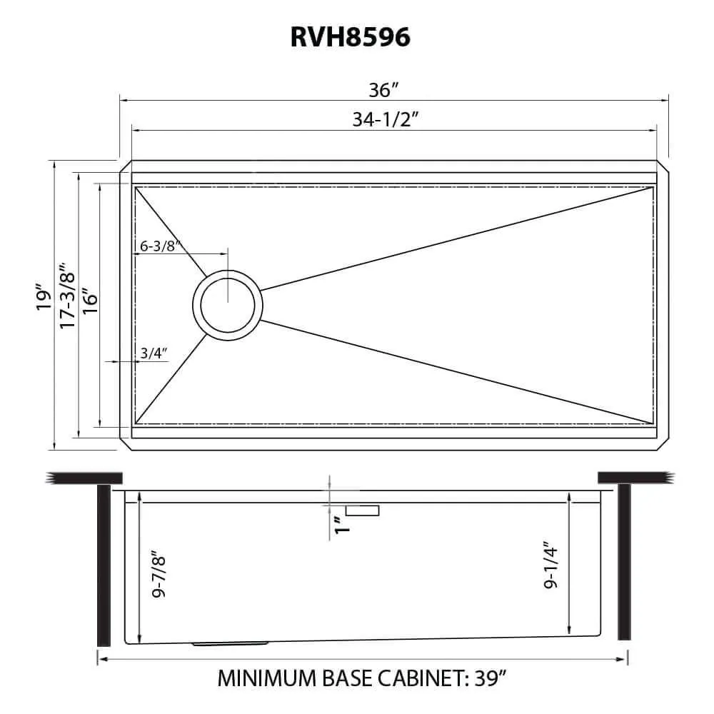 Dimension drawing for RVH8596