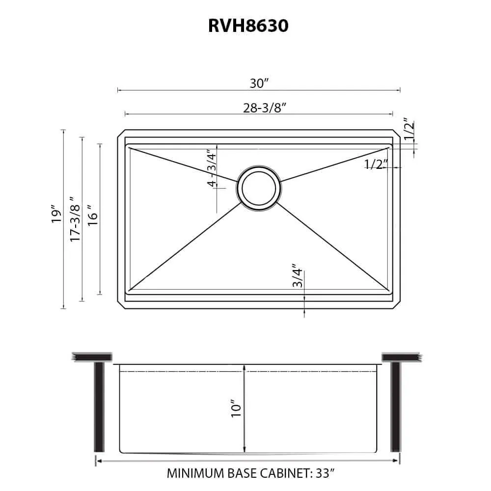 Dimension drawing for RVH8630