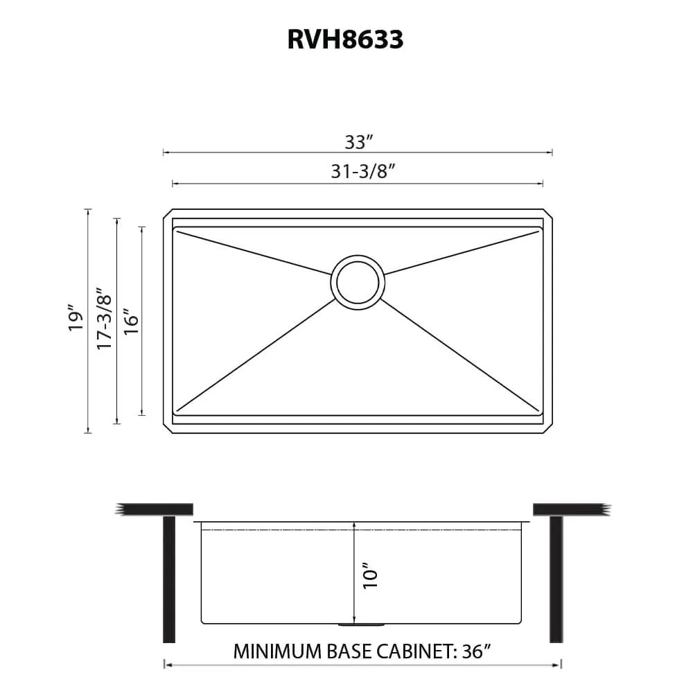 Dimension drawing for RVH8633