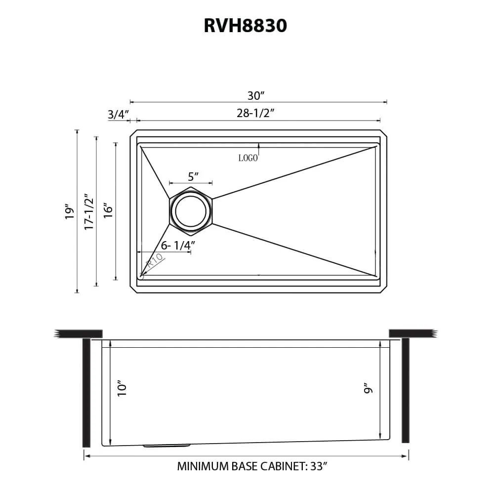 Dimension drawing for RVH8830