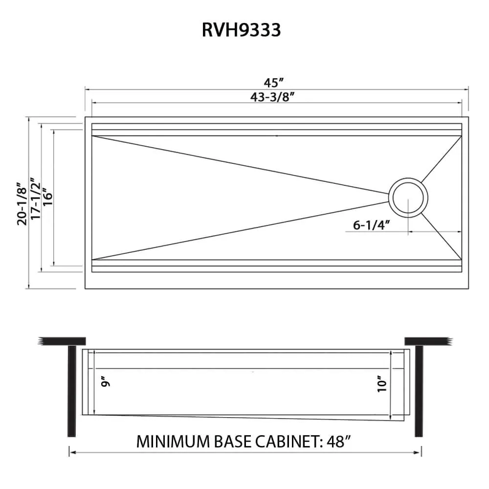 Dimension drawing for RVH9333