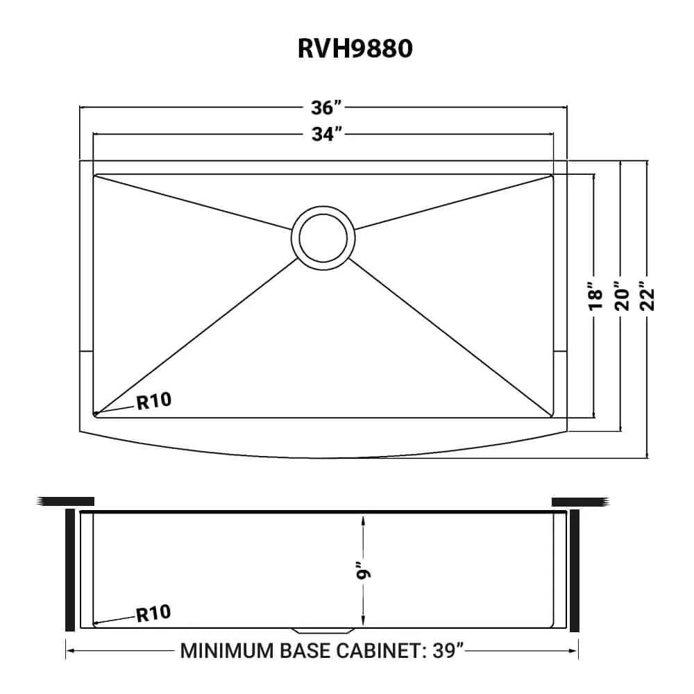 Dimension drawing for RVH9880GG