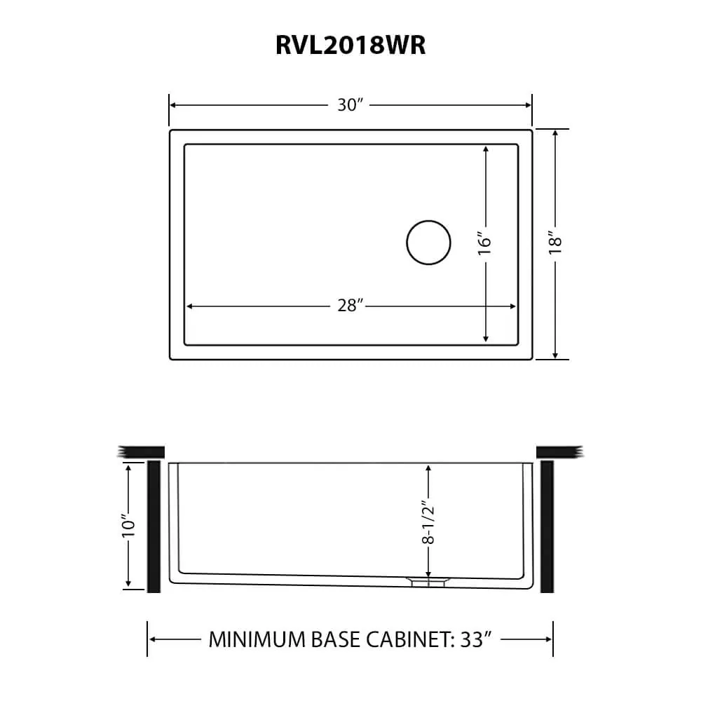 Dimension drawing for RVL2018WR