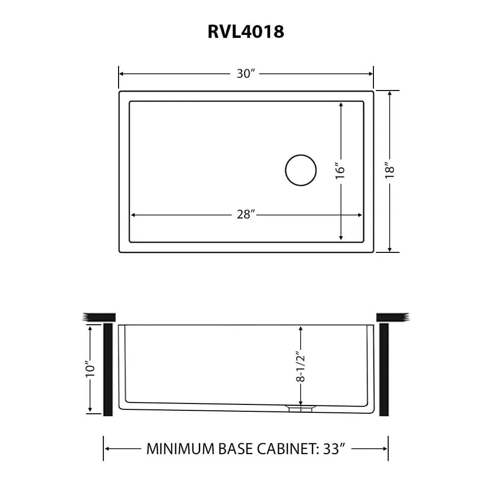 Dimension drawing for RVL4018MBK