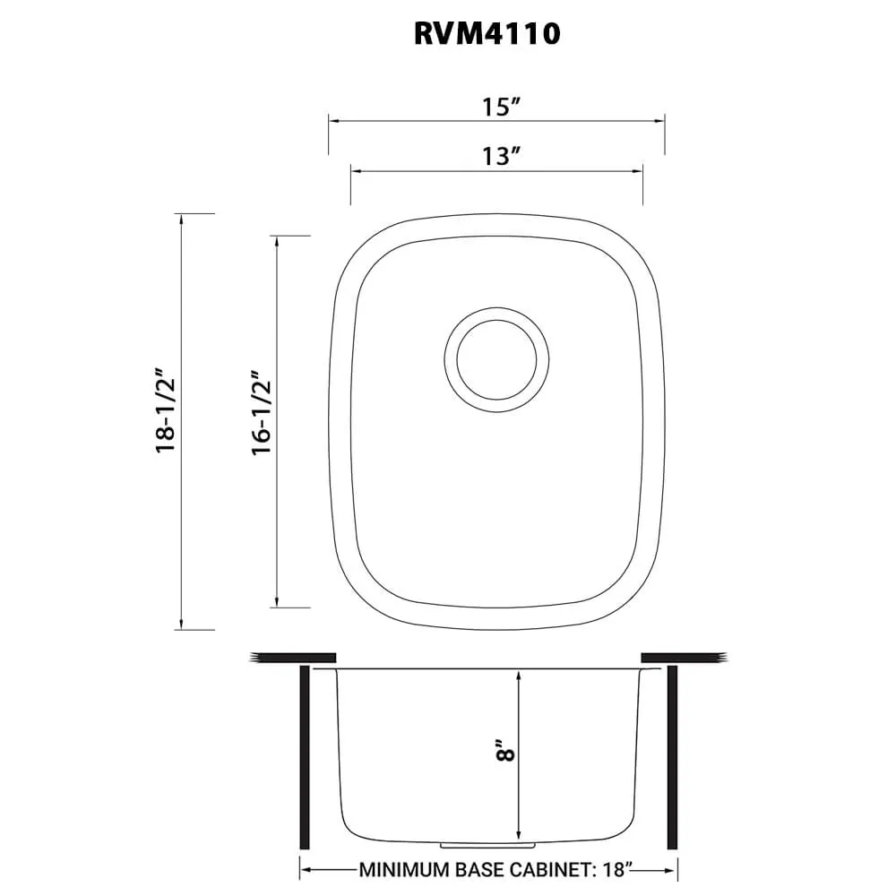 Dimension drawing for RVM4110