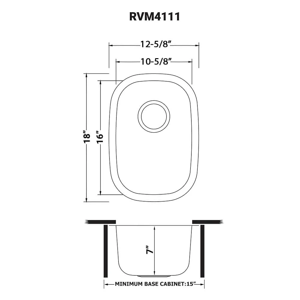 Dimension drawing for RVM4111