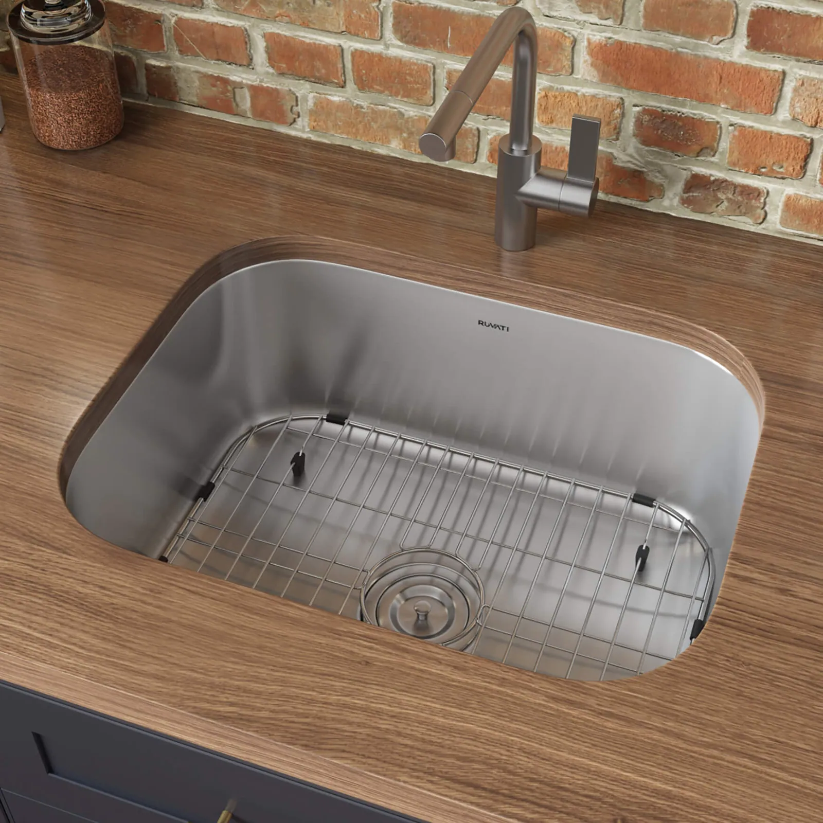 Ruvati 24-inch Undermount 16 Gauge Stainless Steel Kitchen Sink Single Bowl