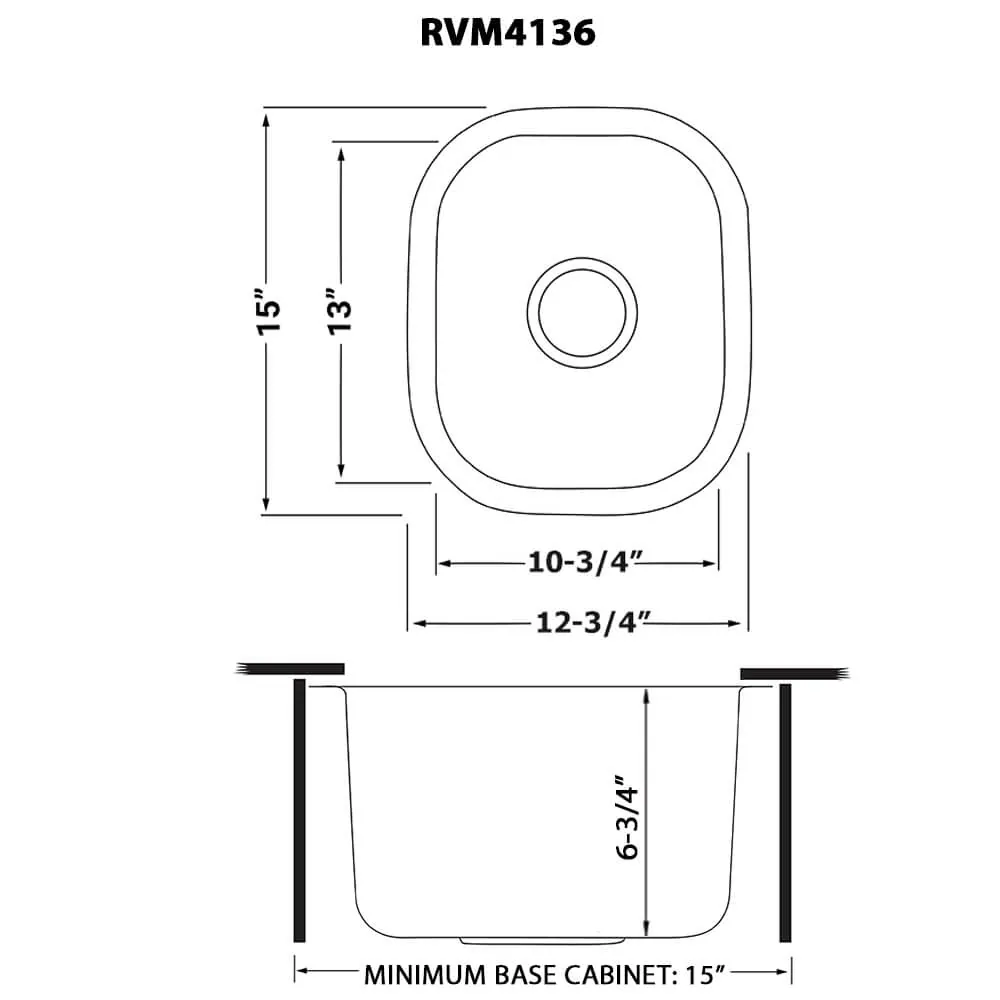 Dimension drawing for RVM4136