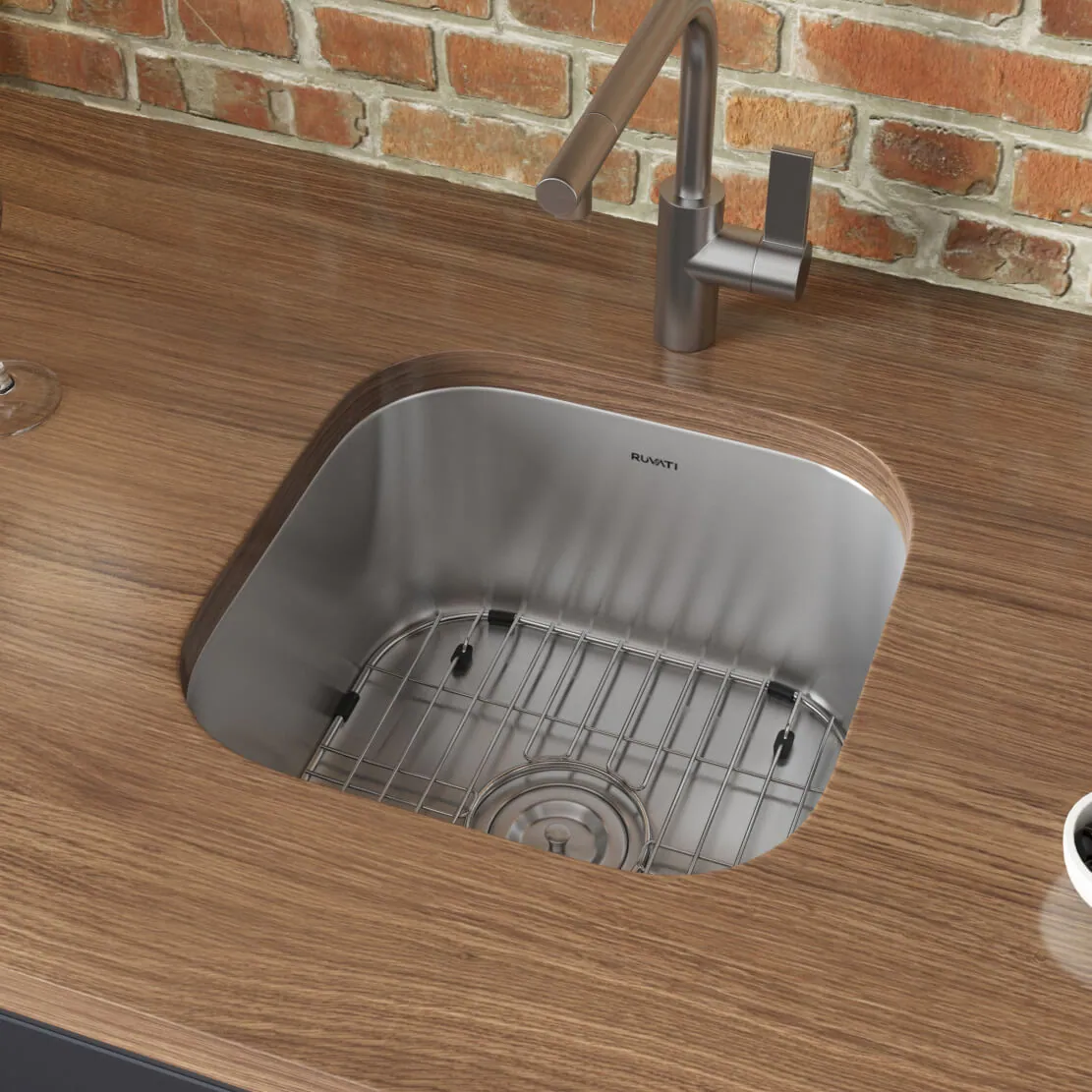 Ruvati 16 x 16 inch Bar Prep Sink Undermount 16 Gauge Stainless Steel
