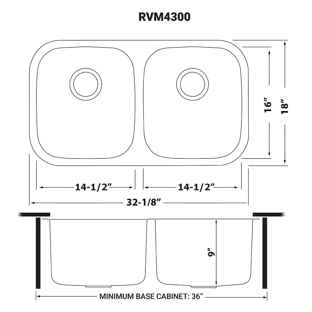 Dimension drawing for RVM4300