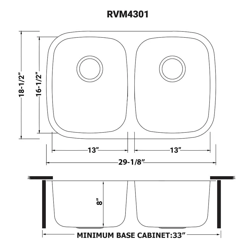 Dimension drawing for RVM4301