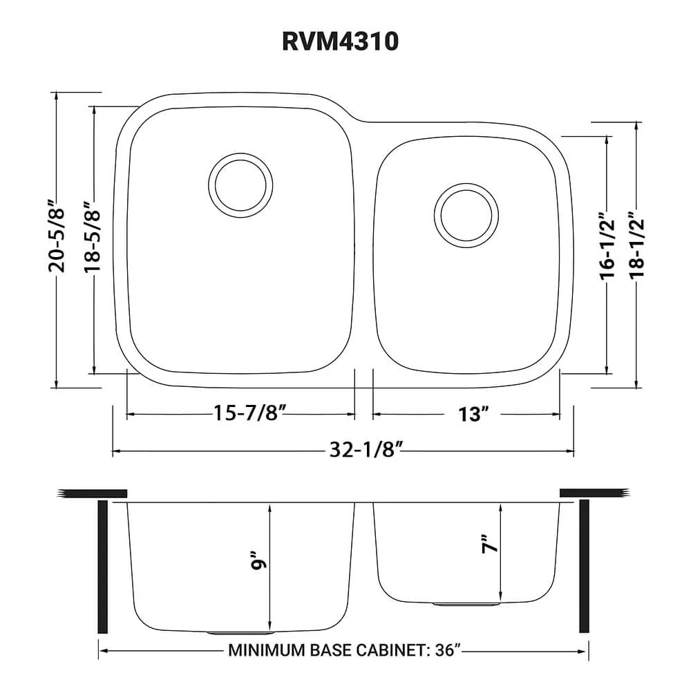 Dimension drawing for RVM4310