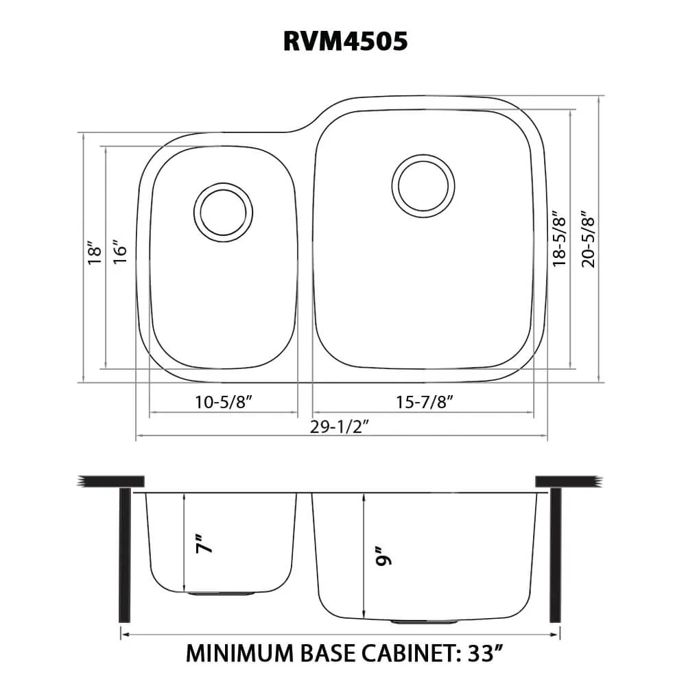 Dimension drawing for RVM4505