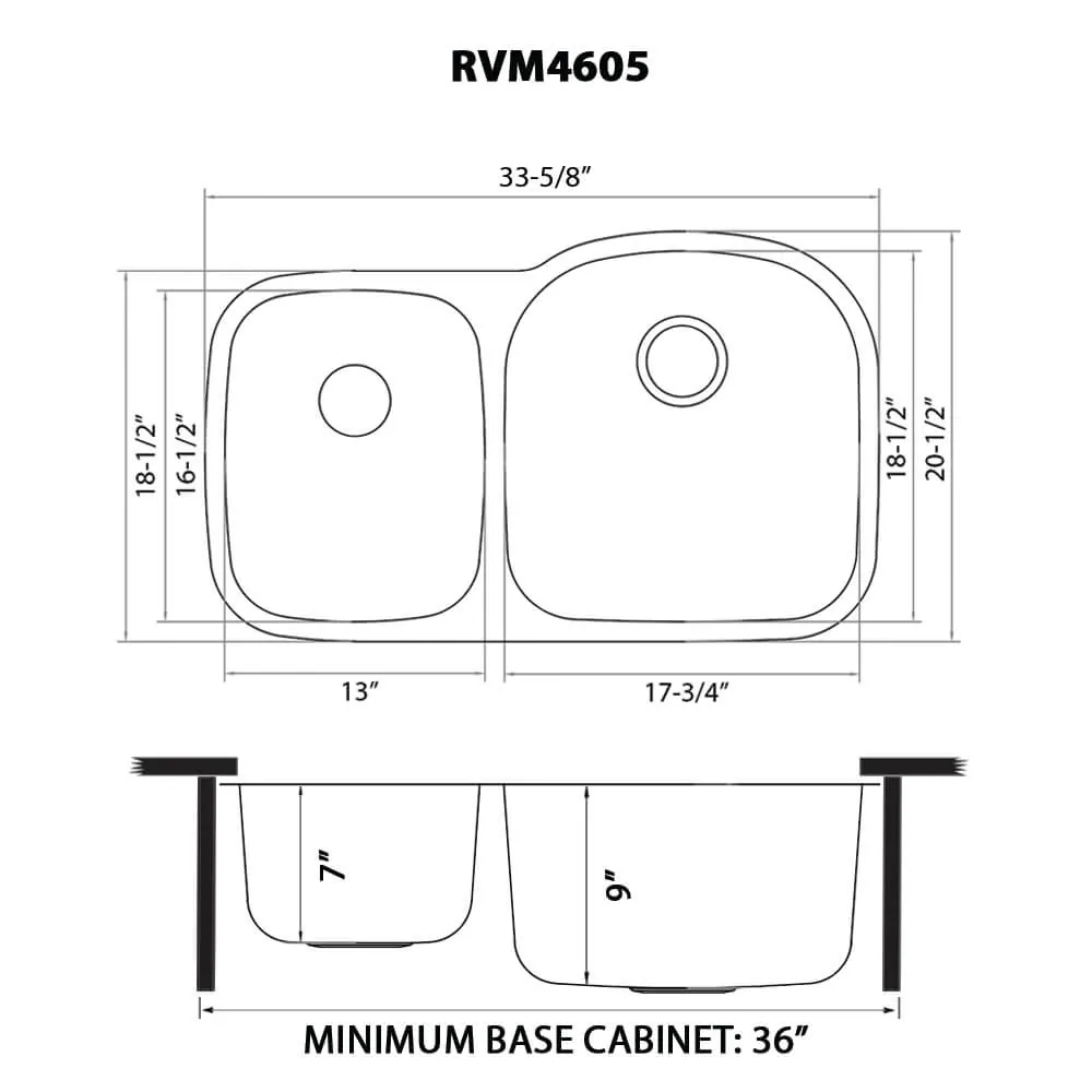 Dimension drawing for RVM4605