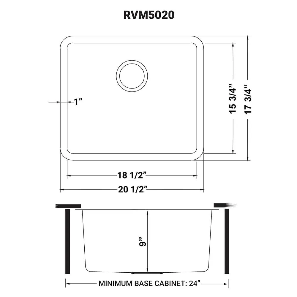 Dimension drawing for RVM5020