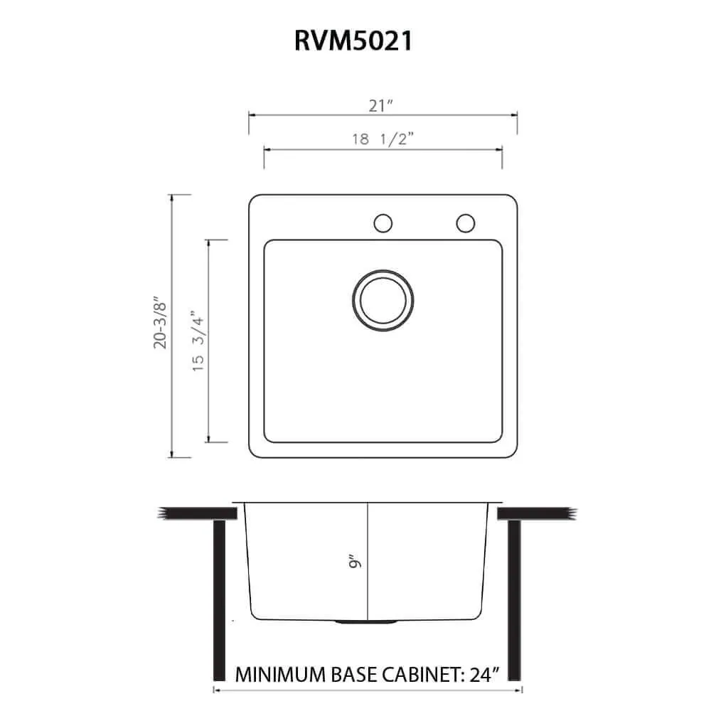 Dimension drawing for RVM5021