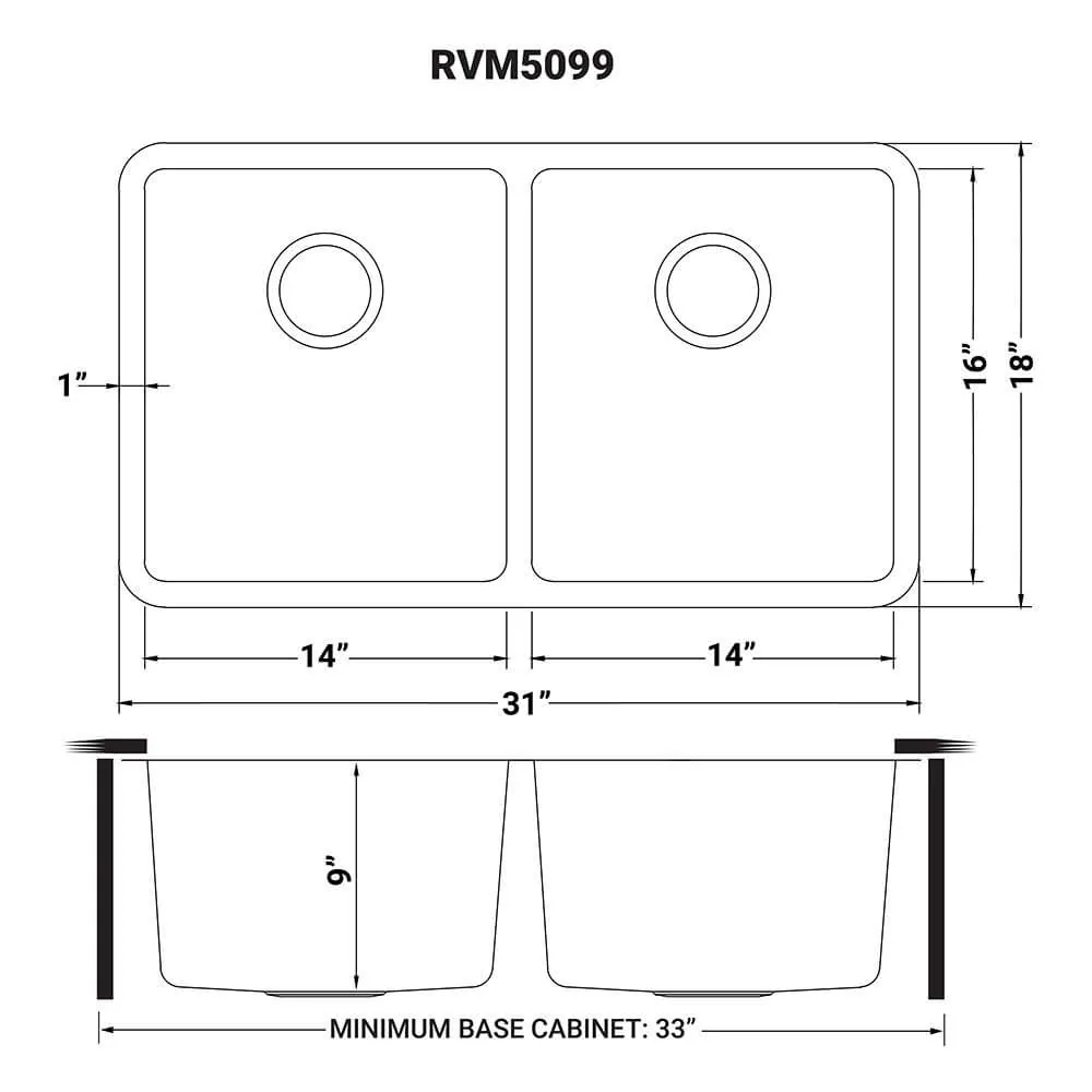 Dimension drawing for RVM5099