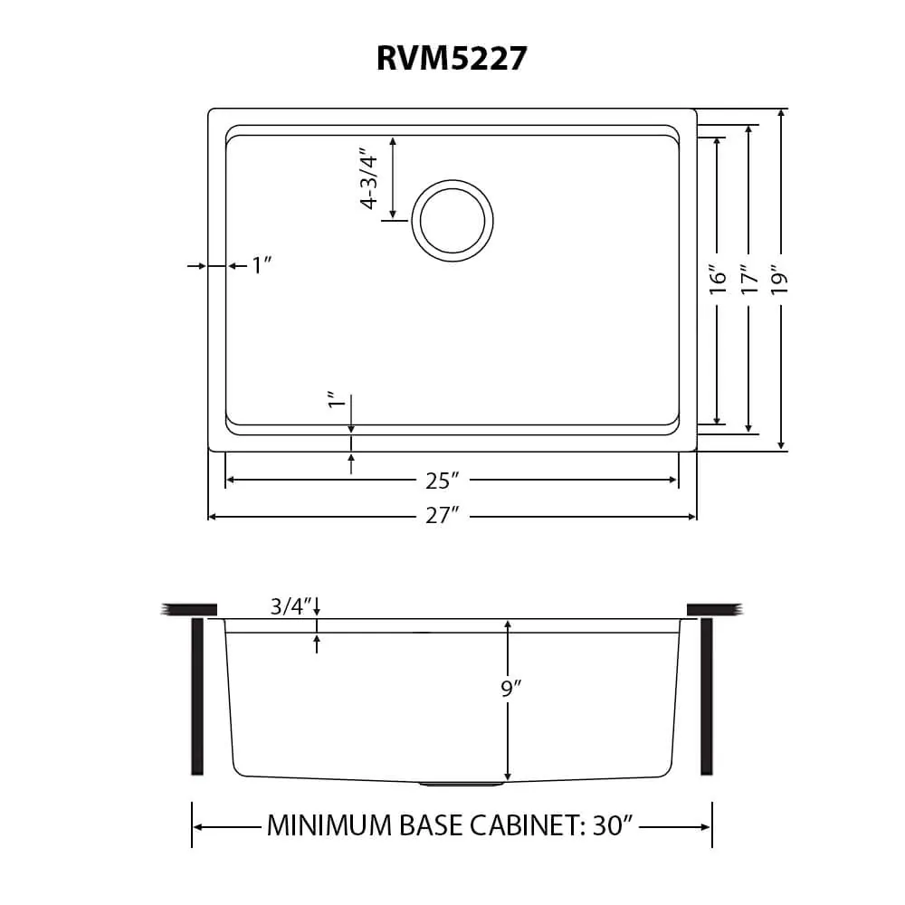 Dimension drawing for RVM5227