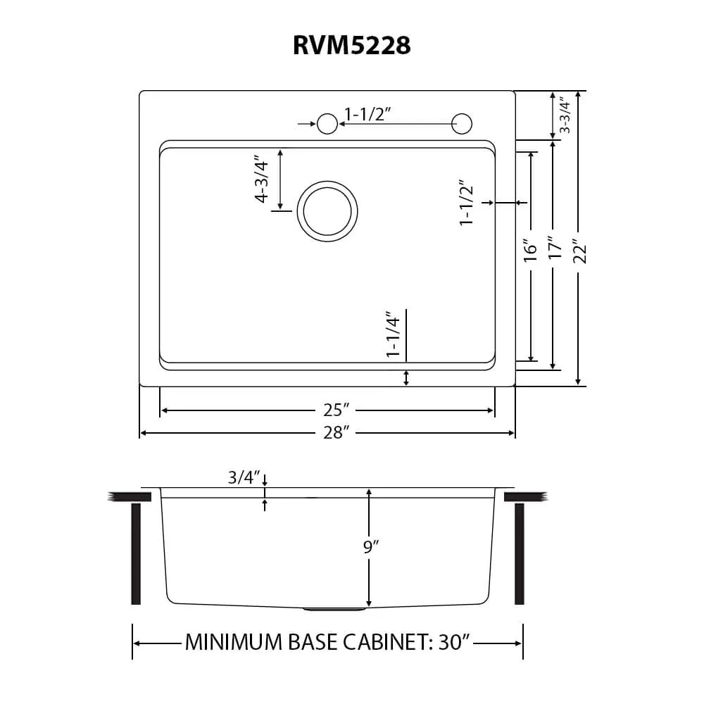 Dimension drawing for RVM5228
