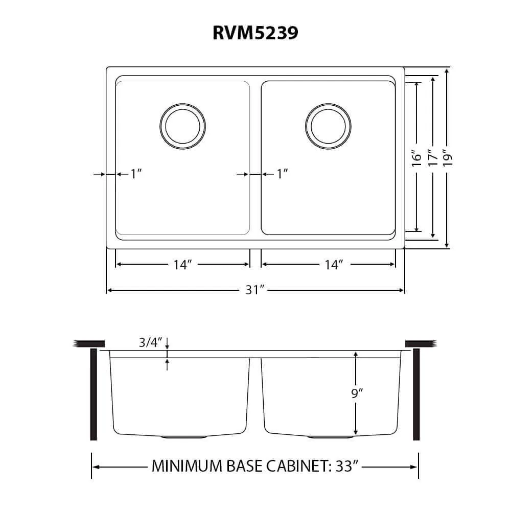 Dimension drawing for RVM5239