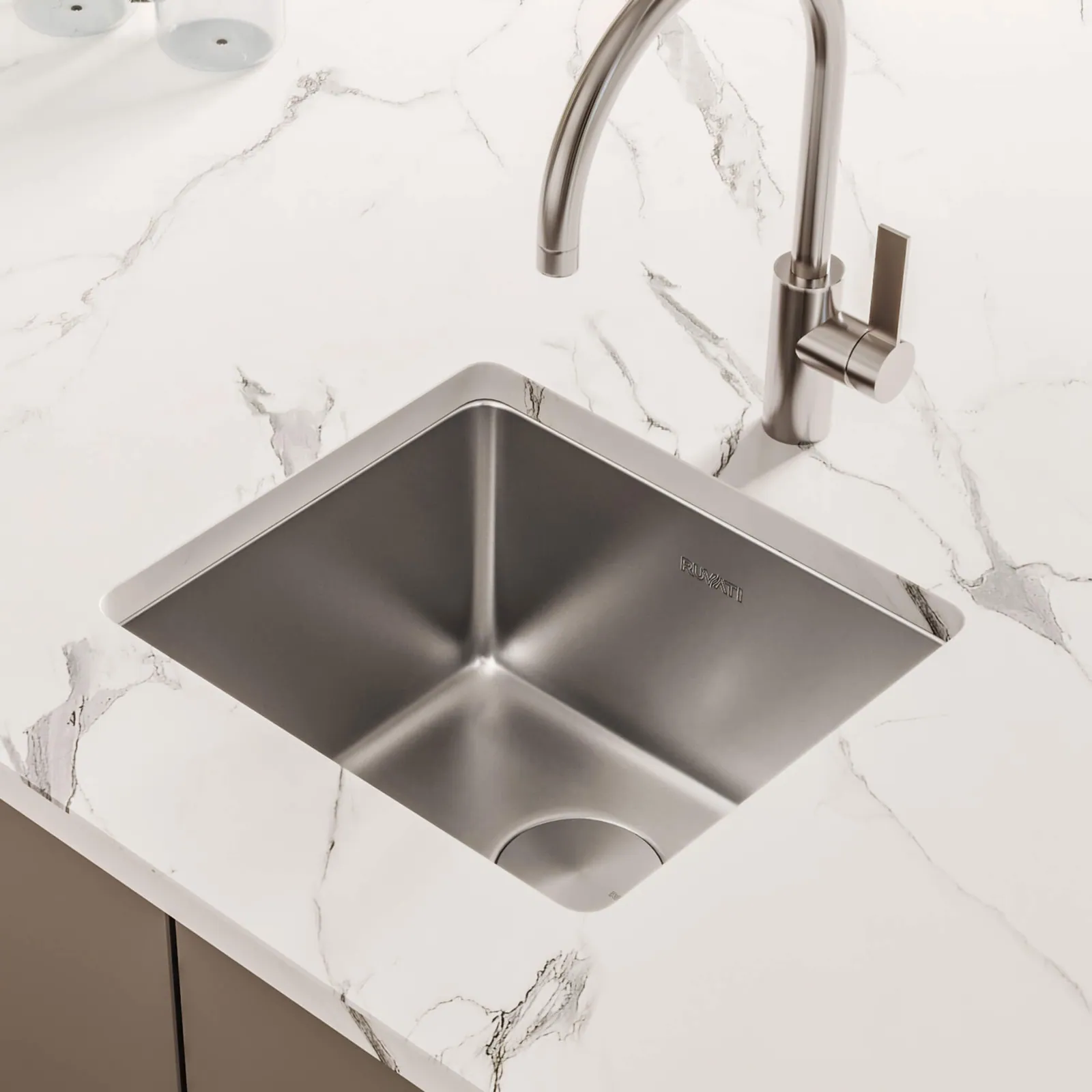 Ruvati 18-inch Undermount Bar Prep Kitchen Sink 16 Gauge Stainless Steel Single Bowl