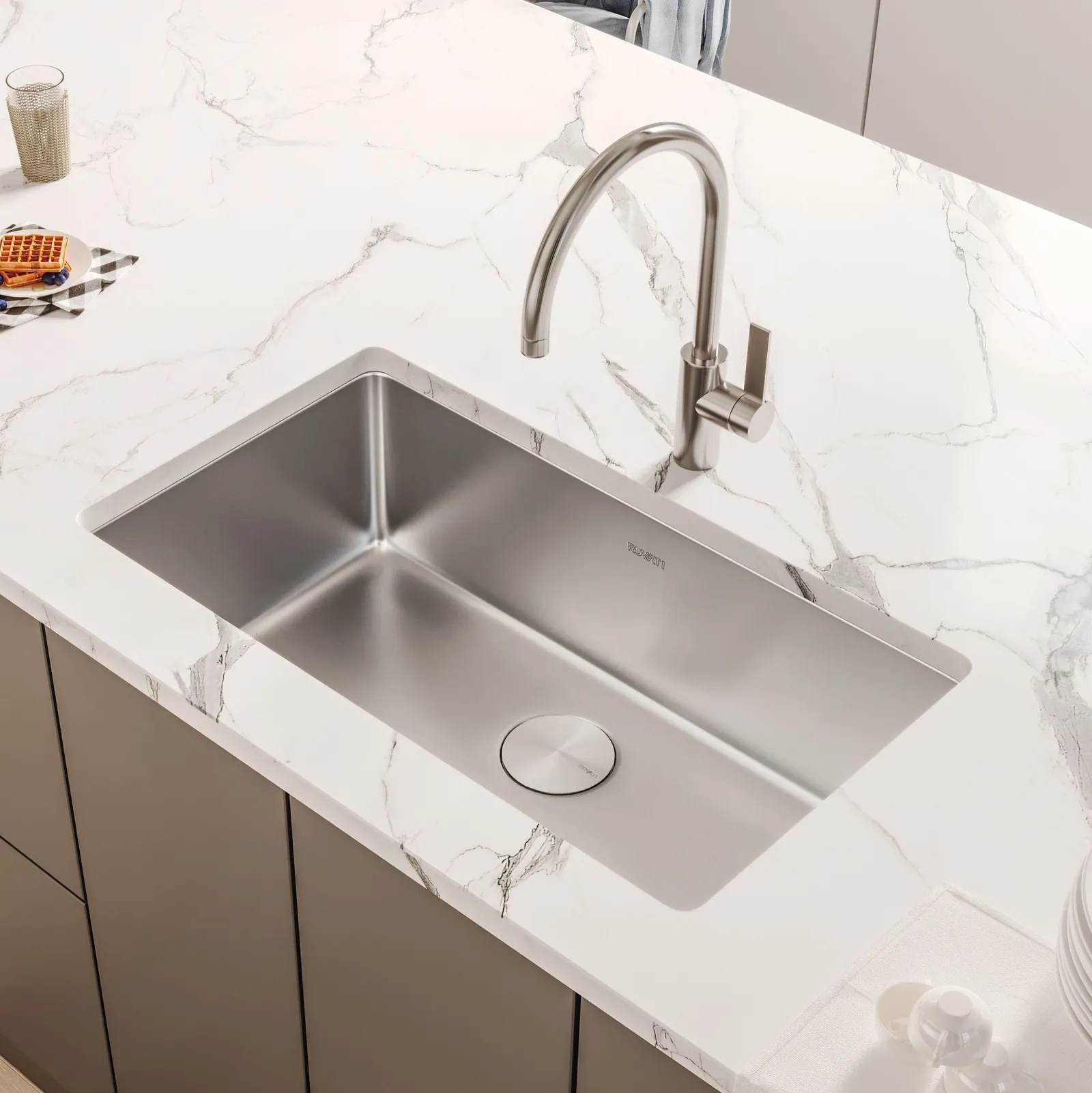 Ruvati 27-inch Undermount Kitchen Sink 16 Gauge Stainless Steel Single Bowl