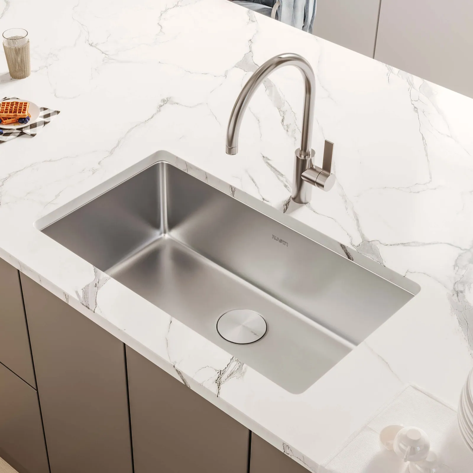 Ruvati 31-inch Undermount Kitchen Sink 16 Gauge Stainless Steel Single Bowl