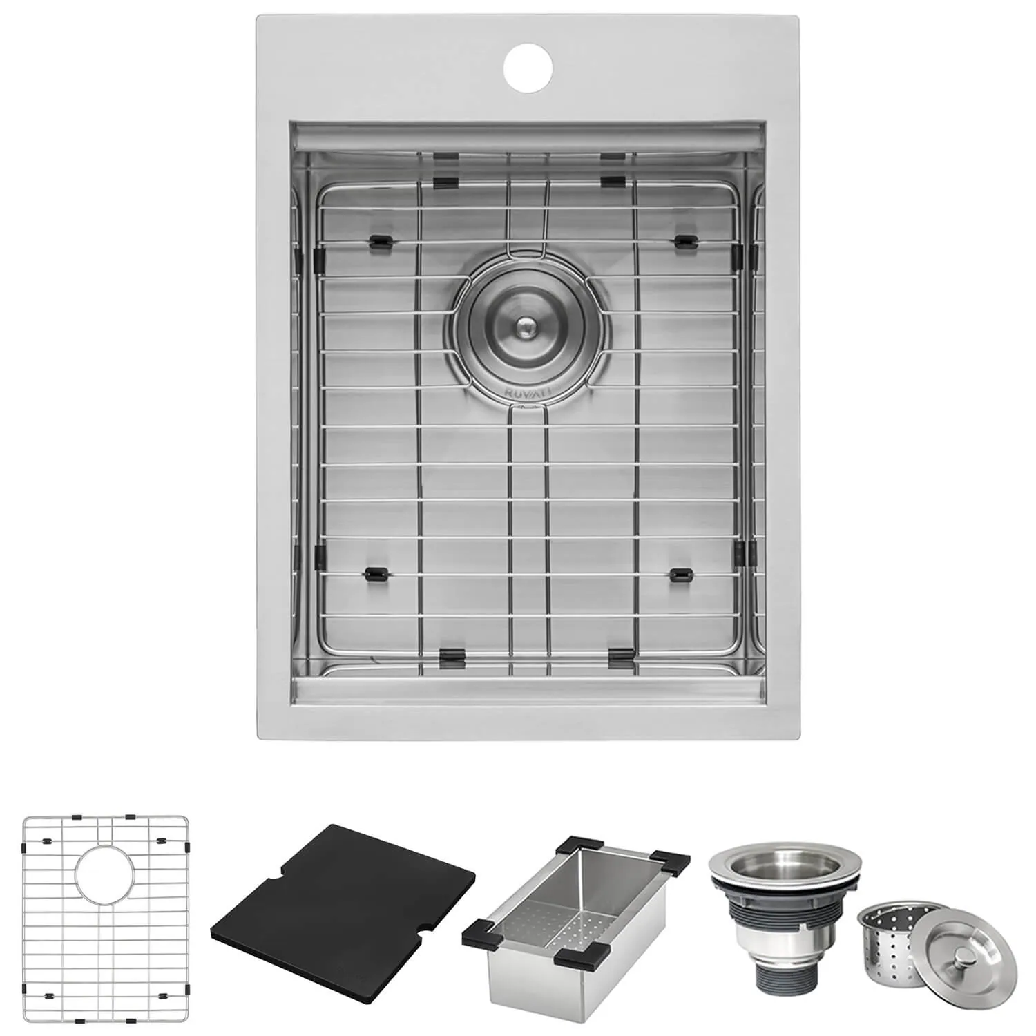 Ruvati 15 x 20 inch Marine Grade T-316 Workstation Topmount RV Boat Outdoor Sink Stainless Steel