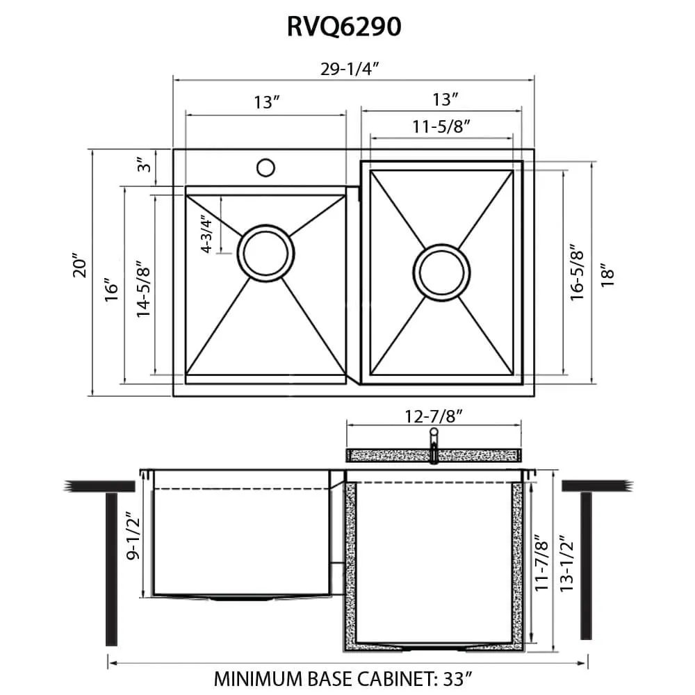 Dimension drawing for RVQ6290