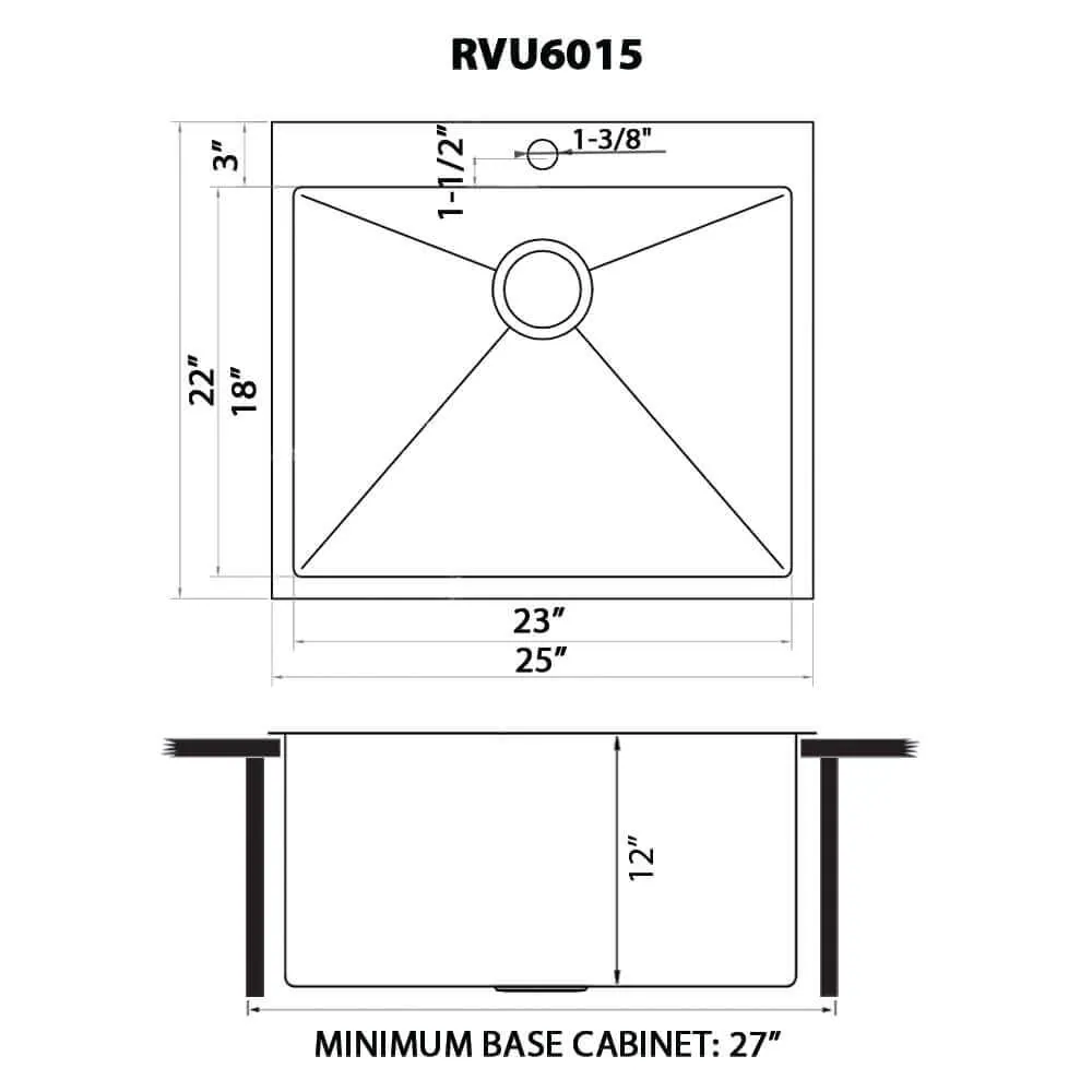 Dimension drawing for RVU6015