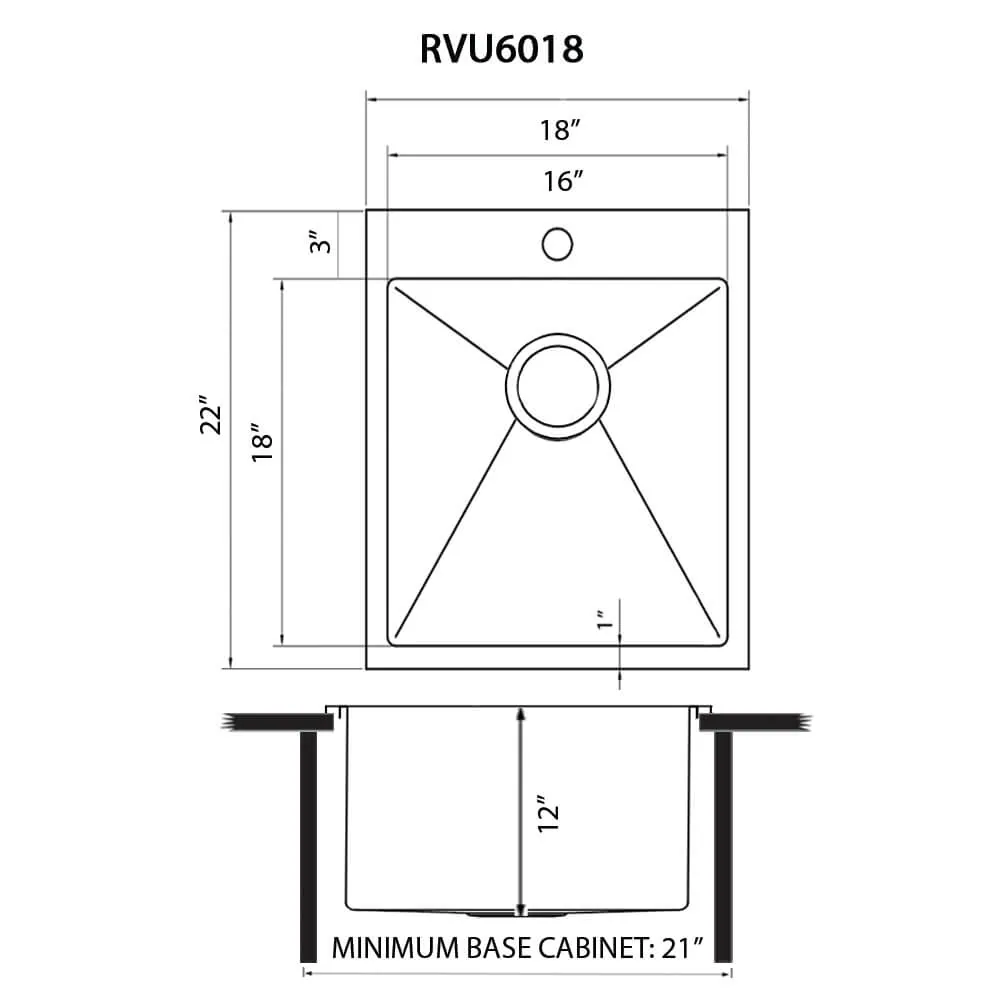 Dimension drawing for RVU6018