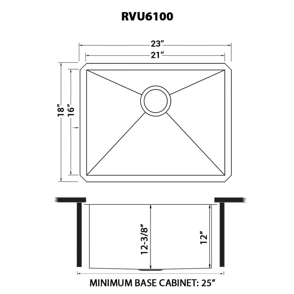 Dimension drawing for RVU6100