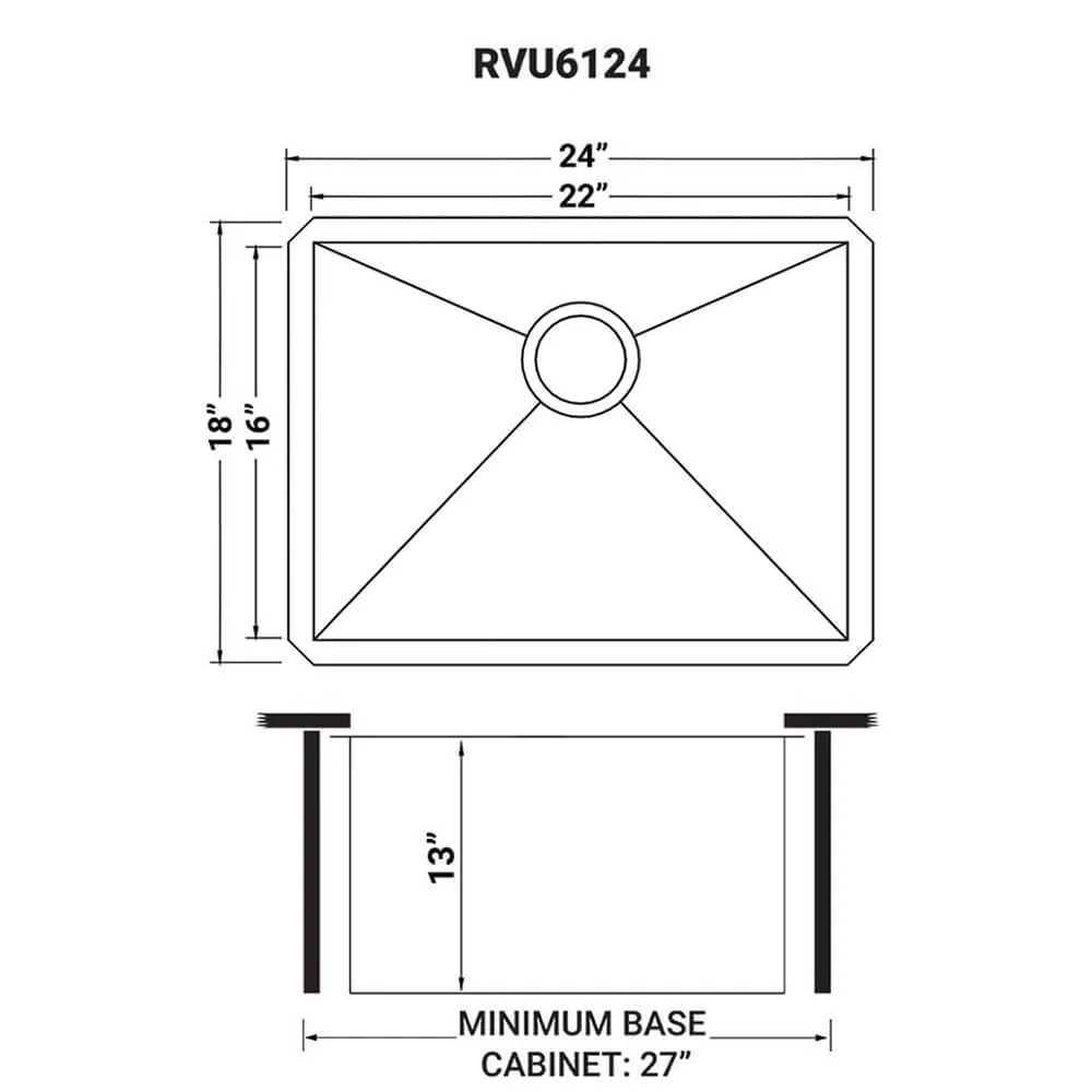 Dimension drawing for RVU6124