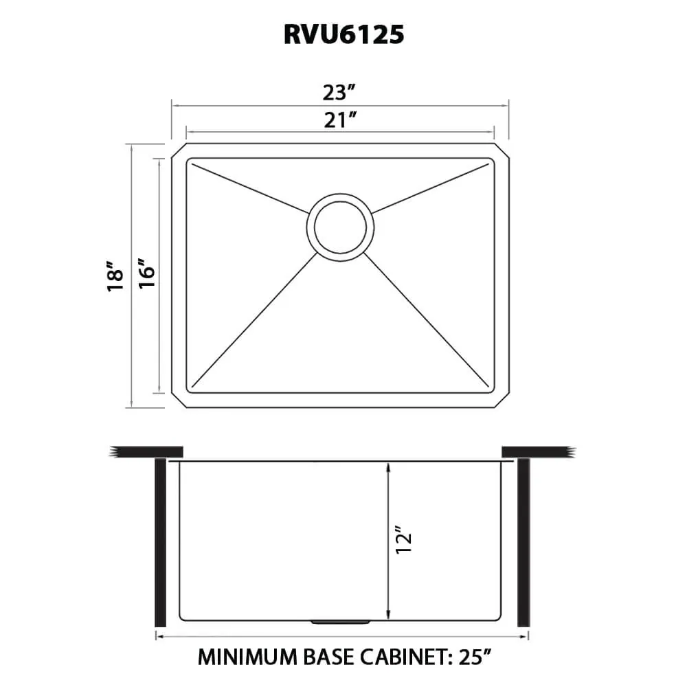 Dimension drawing for RVU6125