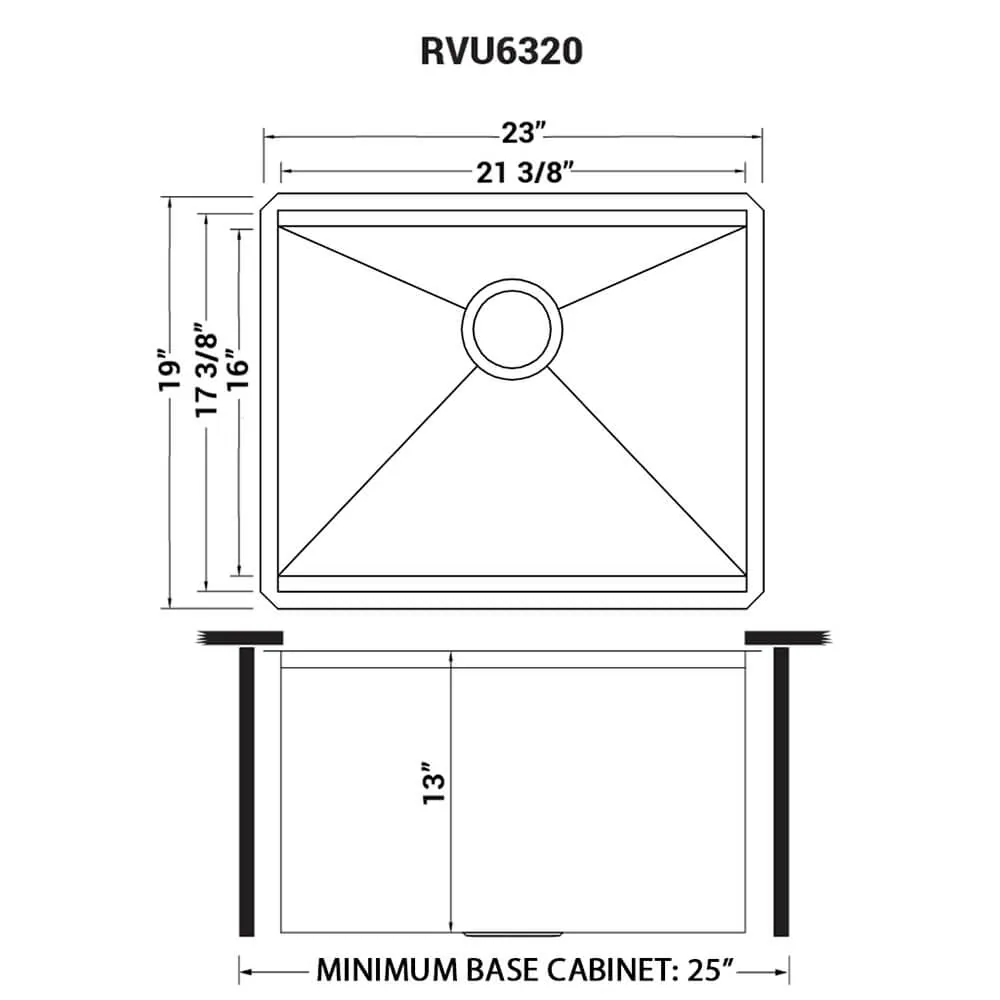 Dimension drawing for RVU6320