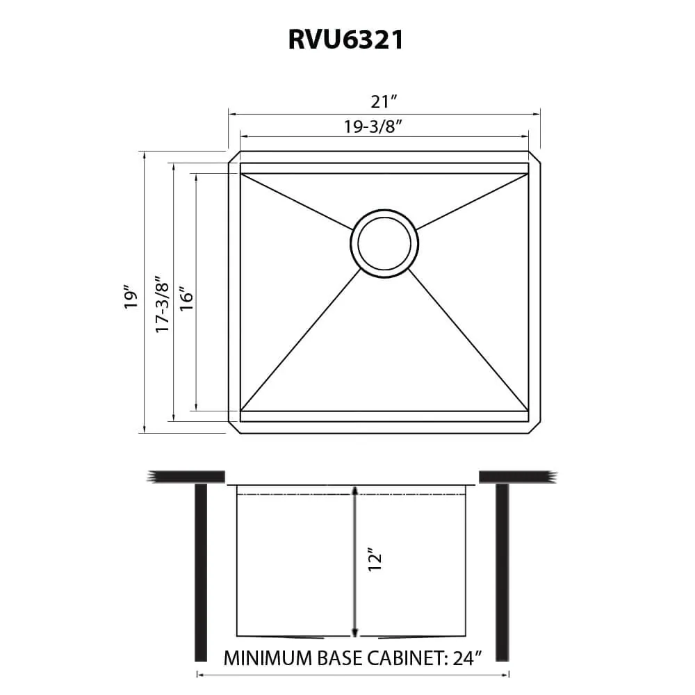 Dimension drawing for RVU6321