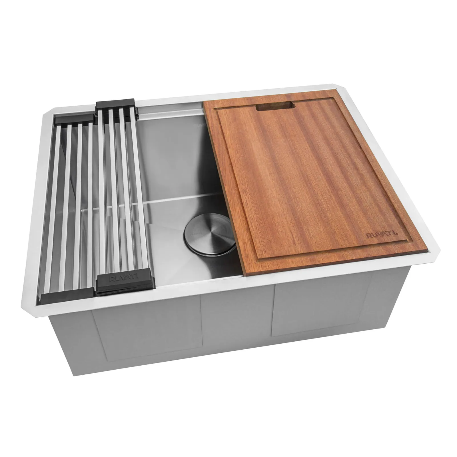 Ruvati 27 x 19 x 12 inch Deep Laundry Utility Workstation Sink Undermount 16 Gauge